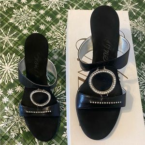 Finest by Onex Black/Silver Dress Heels size 7